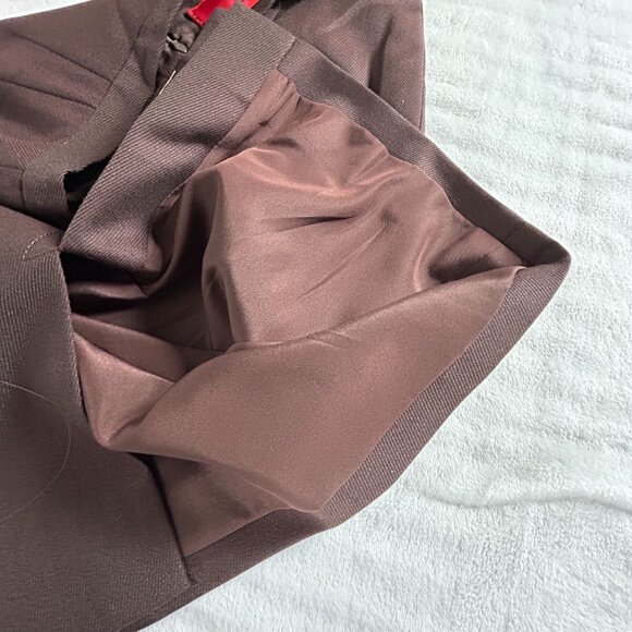 Emanuel Ungaro Paris Parallele Womens Brown Wool Skirt Size 12 Career Office - Picture 9 of 9
